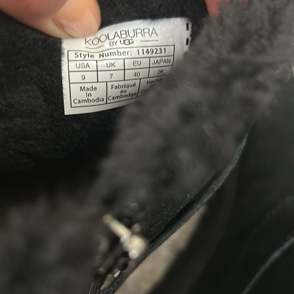 NWOB Koolaburra By UGG Kelissa Suede Platform Mini Ankle Boots in Black Sz 9 - Picture 9 of 10